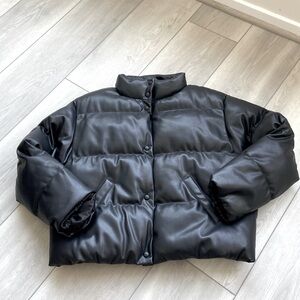 Black puffer coat by Velvet